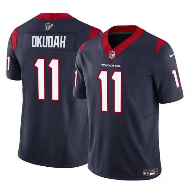 Youth Houston Texans #11 Jeff Okudah Navy 2024 F.U.S.E. Vapor Untouchable Limited Stitched Jersey Dzhi